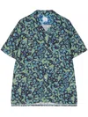 Ps By Paul Smith Bold Florals Print T-shirt In Blue