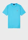 Ps By Paul Smith Bright Blue Organic Cotton Zebra Logo T-shirt In Blue