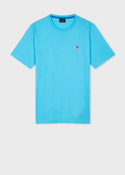 Ps By Paul Smith Bright Blue Organic Cotton Zebra Logo T-shirt