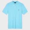 Ps By Paul Smith Bright Blue Zebra Logo Polo Shirt In Blue