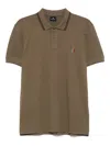 Ps By Paul Smith Broad Stripe Zebra-embroidery Polo Shirt In Green