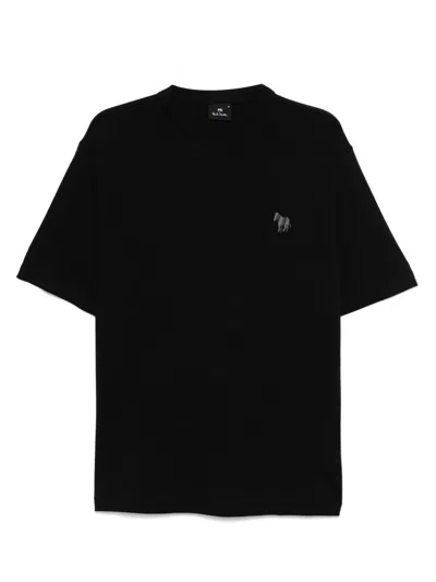 Ps By Paul Smith Broad Stripe Zebra T-shirt In Black