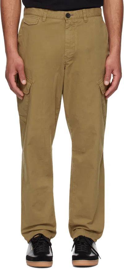 Ps By Paul Smith Brown Broad Stripe Zebra Cargo Pants In 62 Brown
