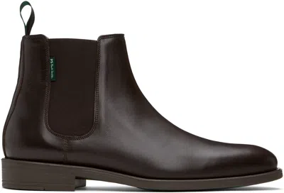 Ps By Paul Smith Brown Cedric Chelsea Boots In 66 Brown