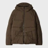 Ps By Paul Smith Brown Down Hooded Puffer Jacket In Brown