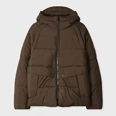 Ps By Paul Smith Brown Down Hooded Puffer Jacket