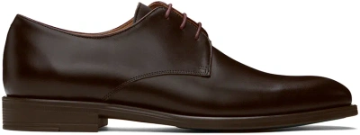 Ps By Paul Smith Brown Leather Bayard Derbys In 69 Brown
