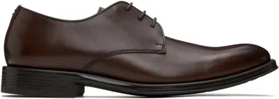 Ps By Paul Smith Brown Leather George Derbys In 69 Brown