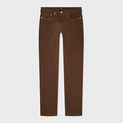 Ps By Paul Smith Brown Organic Cotton Tapered-fit Jeans