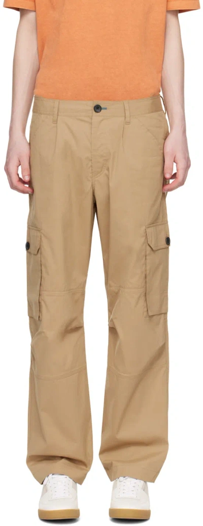 Ps By Paul Smith Brown Panel Cargo Pants In 63 Browns