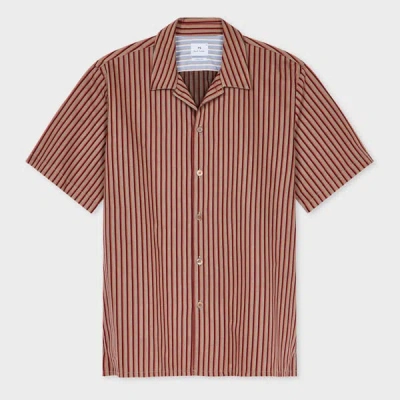 Ps By Paul Smith Brown Stripe Cotton Casual-fit Shirt