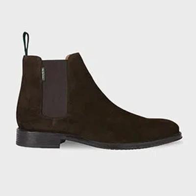 Ps By Paul Smith Brown Suede 'augustus' Boots