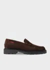 Ps By Paul Smith Brown Suede 'bolzano' Loafers In Brown