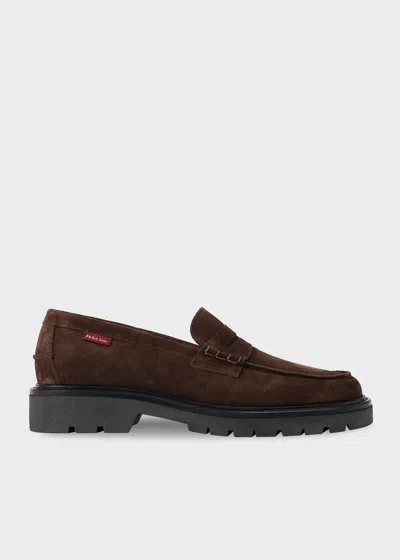 Ps By Paul Smith Brown Suede 'bolzano' Loafers