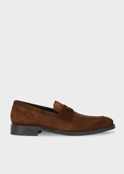 PS BY PAUL SMITH BROWN SUEDE 'PIERCE' LOAFERS