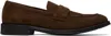 Ps By Paul Smith Brown Suede Pierce Loafers In 66 Brown