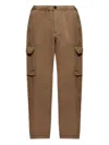 Ps By Paul Smith Brown Trousers In Cotton And Linen With Pockets In Brown
