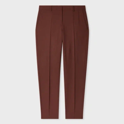Ps By Paul Smith Brown Wool-hopsack Slim-fit Trousers