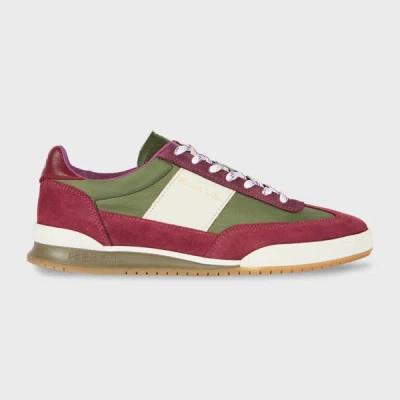 Ps By Paul Smith Burgundy And Khaki 'dover' Trainers Red