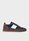 Ps By Paul Smith Burgundy And Navy Suede 'dover Trainers Red In Red