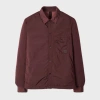Ps By Paul Smith Burgundy Garment Dyed Recycled-nylon Overshirt Red In Red