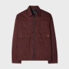 Ps By Paul Smith Burgundy Garment Dyed Stretch-cotton Overshirt Red In Red