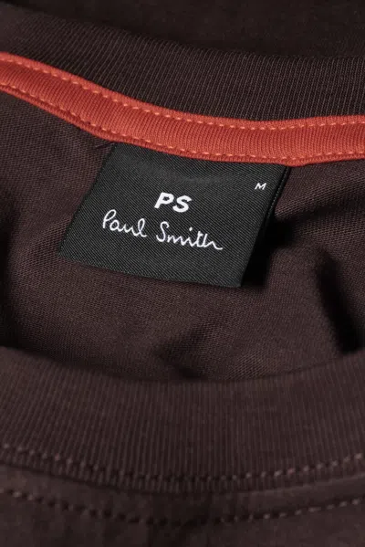 Ps By Paul Smith Burgundy Organic Cotton Zebra Logo T-shirt Red