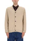 Ps By Paul Smith Button-down Merino Wool Cardigan In Neutral