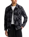 Ps By Paul Smith Button Front Textured Shirt Jacket In Black