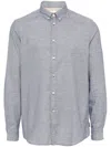 Ps By Paul Smith Button-up Cotton-blend Shirt In Blue