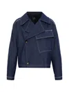 Ps By Paul Smith Buttoned Cotton Jacket In Blue