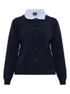 Ps By Paul Smith Buttoned Pocket Cardigan In Blue
