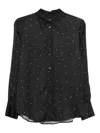 Ps By Paul Smith Buttoned Printed Top In Black
