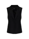 Ps By Paul Smith Buttoned Sleeveless Jacket In Black