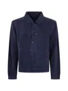 Ps By Paul Smith Button-up Collared Jacket In Blue