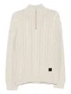 Ps By Paul Smith Cable-knit Jumper In Neutral