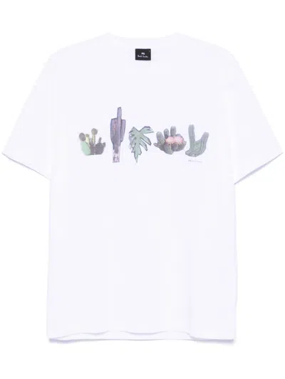 PS BY PAUL SMITH CACTUS-PRINT T-SHIRT