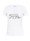 Ps By Paul Smith Tiger-print Cotton T-shirt In Blanco
