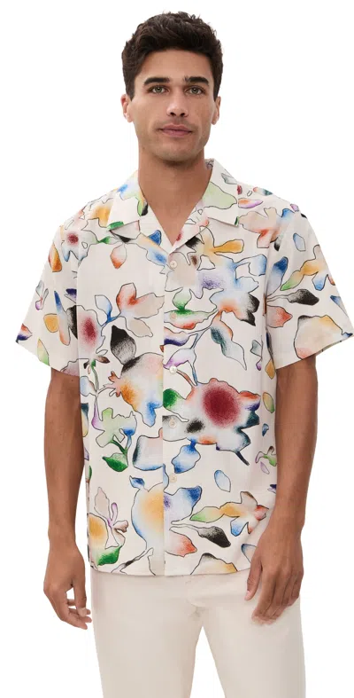 Ps By Paul Smith Paul Smith Floral Print Short Sleeved Casual Fit Button Down Shirt In Multi