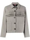 Ps By Paul Smith Check-print Pleated Fitted Jacket In 中性色