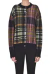 PS BY PAUL SMITH CHECKED PRINT CARDIGAN