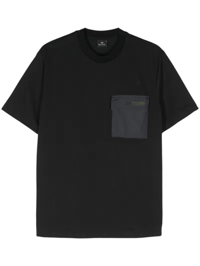 Ps By Paul Smith 胸袋短袖t恤 In Black