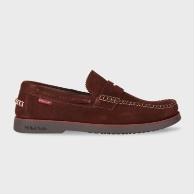 Ps By Paul Smith Chocolate Brown Suede 'tristain' Loafers