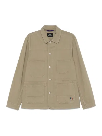 Ps By Paul Smith Chore Jacket In Green