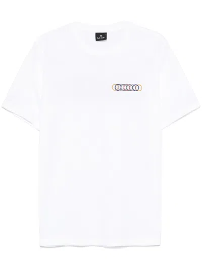 Ps By Paul Smith Circle-print T-shirt In White