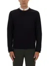 Ps By Paul Smith Ps Paul Smith Classic Crew Neck Shirt With Subtle Embroidered Logo In Black