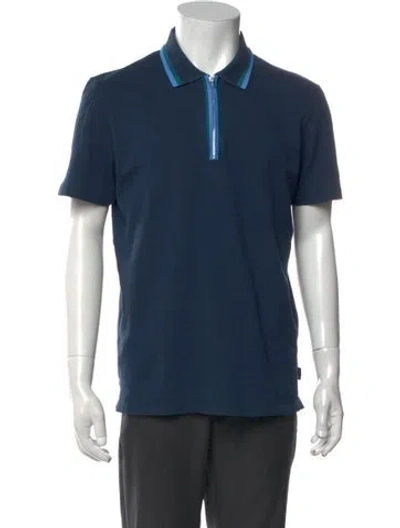 Pre-owned Ps By Paul Smith Collar Short Sleeve Polo Shirt In Blue