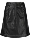 Ps By Paul Smith Contrast-stitching Mini Skirt In Black