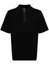 PS BY PAUL SMITH CONTRASTING-TRIM ZIP-FASTENING POLO SHIRT