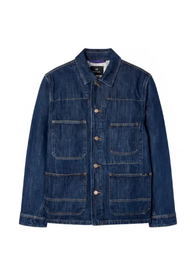 Ps By Paul Smith Contrast-stitch Denim Jacket In Multi